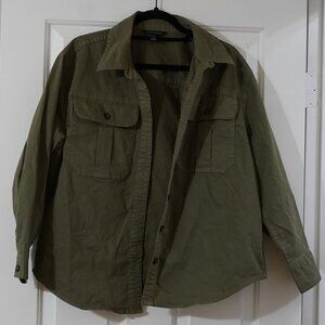 Banana Republic green military Utility Shirt jacket size small